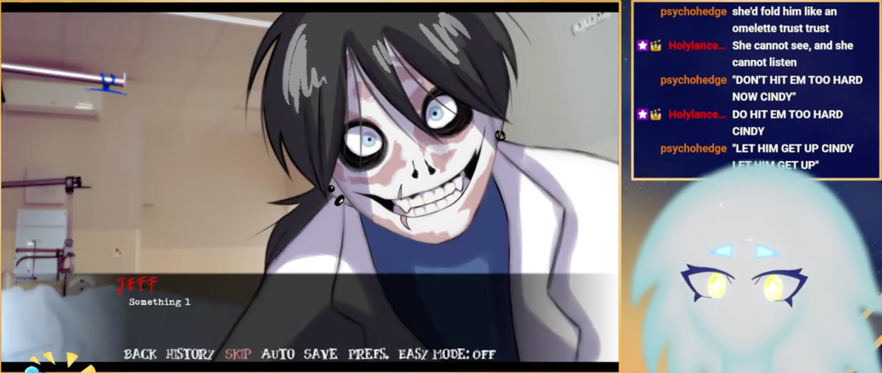 Fear Me Day 2 Hospital scene: Jeff the Killer in disguise, posing the high risk of unverified injection or close proximity.